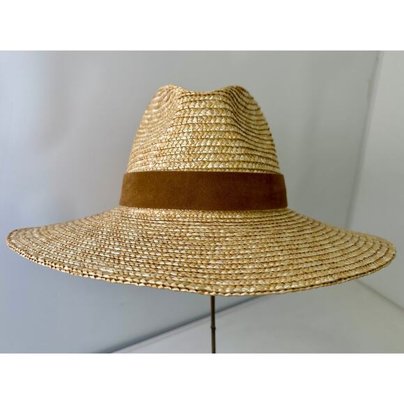 NEW Gigi Pip Isla Wide-Brim Straw Fedora Hat with Suede Band main image 11